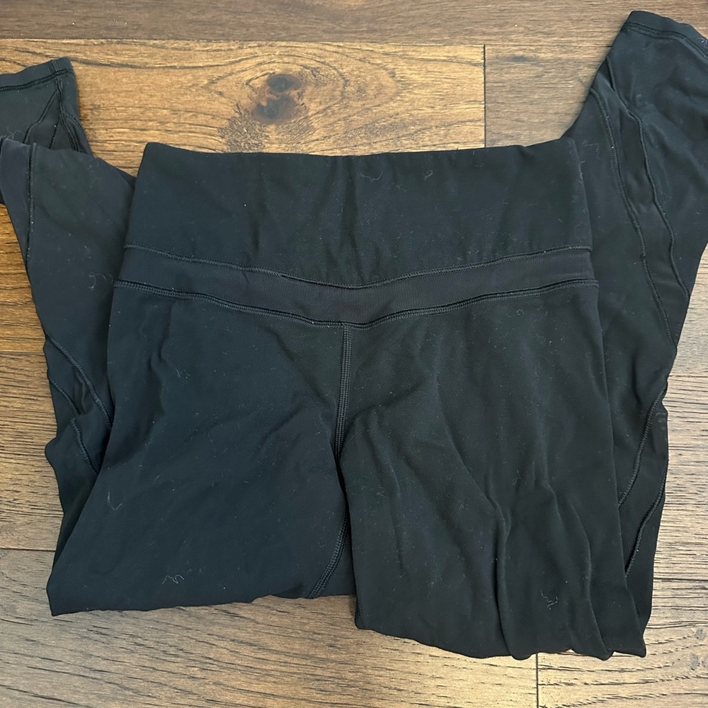 Mesh detail black athleta leggings